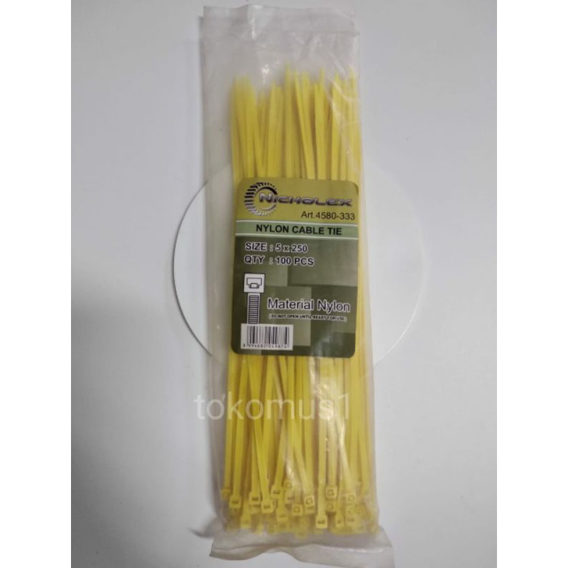 KABEL TIES/KABEL TIS 10CM/15CM/20CM/25CM/30CM-KUNING