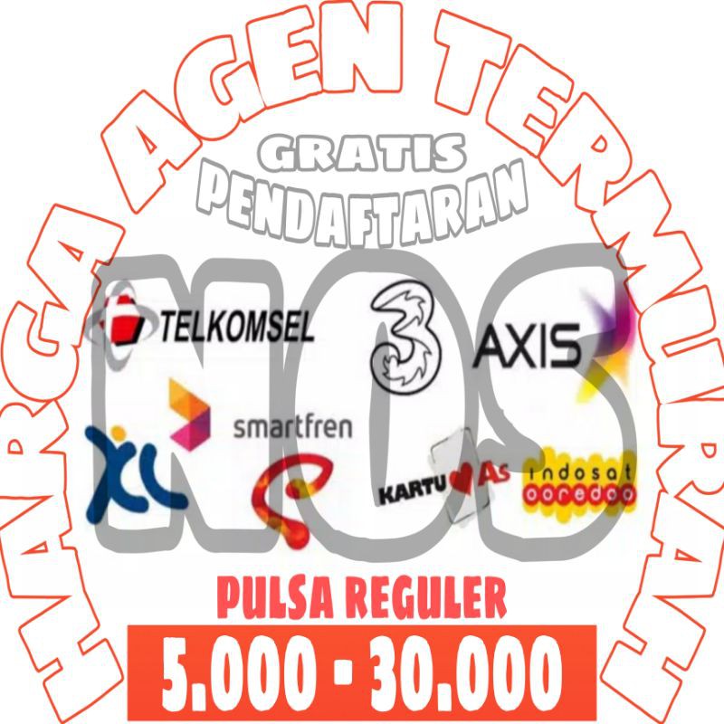 PULSA REGULER ALL OPERATOR Telkomsel Indosat XL axis Smartfren tri 5 10 12 15 20 25 Ribu TERMurah