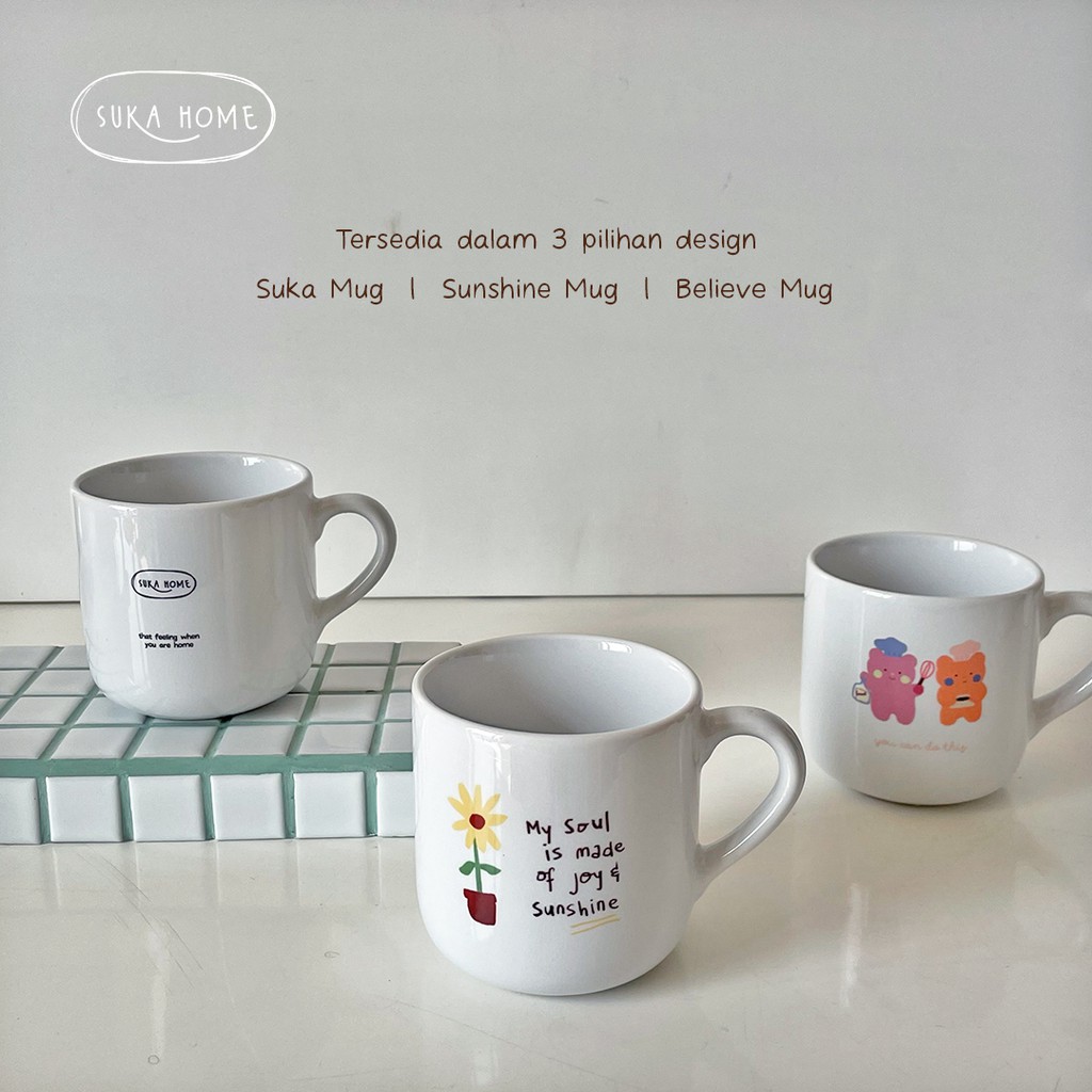 Suka Home Gift Set | Paket Gelas Mug dengan Cake Mix | Hampers Hadiah Kado Ulang Tahun Pacar Teman