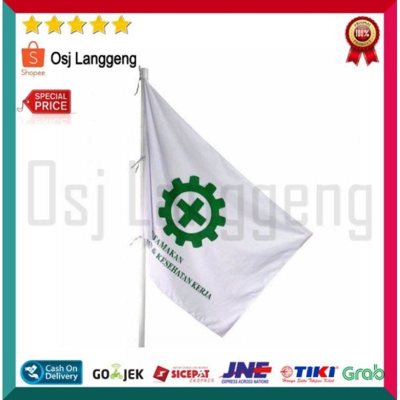 BISA COD |  Bendera K3 Safety First