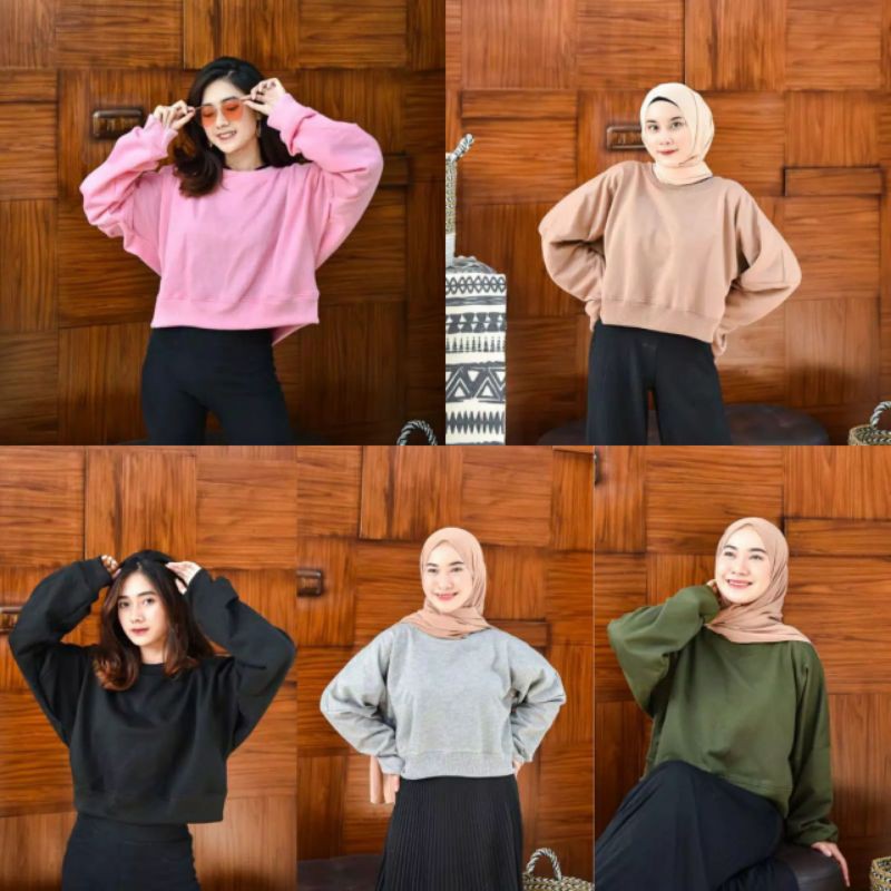 OVERSIZE CROP SWEATER 10 WARNA