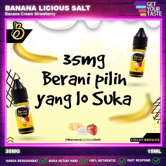 Liquid Salt Banana Licious by Emkay 15ml