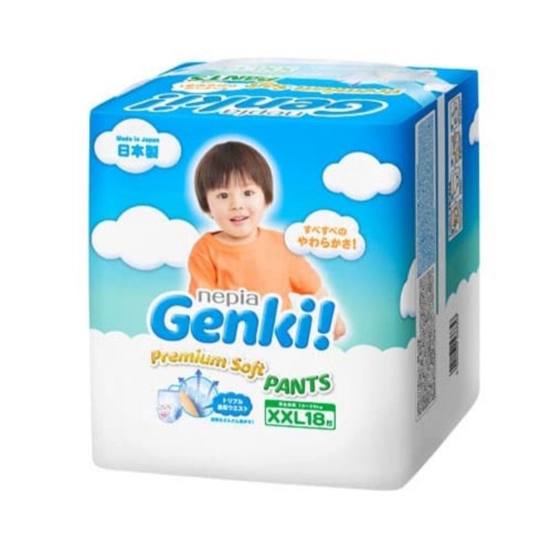 Nepia Genki Premium Soft Pants XXL18/Popok Celana Anak/Diaper Bayi/Anak