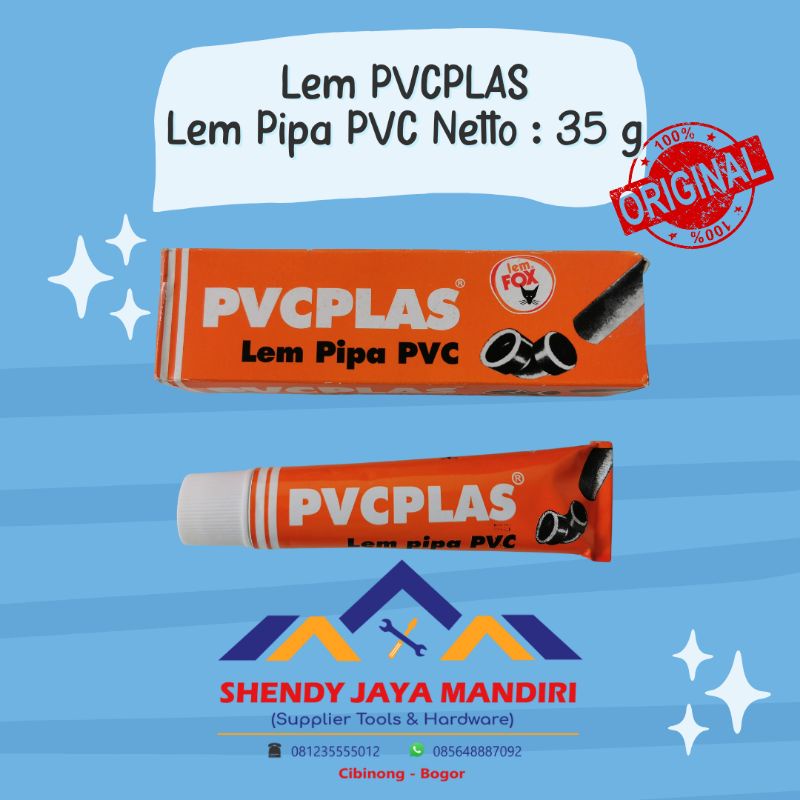 

Lem Fox PVCPLAS Tube 35gram / Lem Pipa PVC Original
