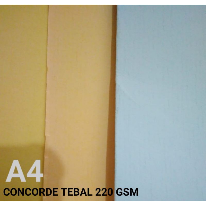 

Kertas Concorde Tebal 220 Gsm A4 Uk 21 cm X 29,7 (100 lembar)