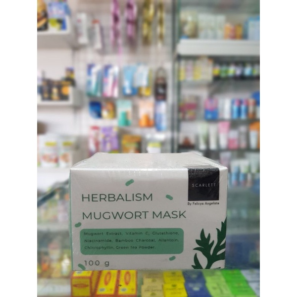 Scarlett Herbalism Mugwort Mask 100 g / Masker Wajah / Masker Scarlett