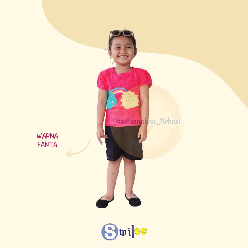 Setelan Anak Smilee New Cewe Mix Warna dan Motif size 1,2,3th