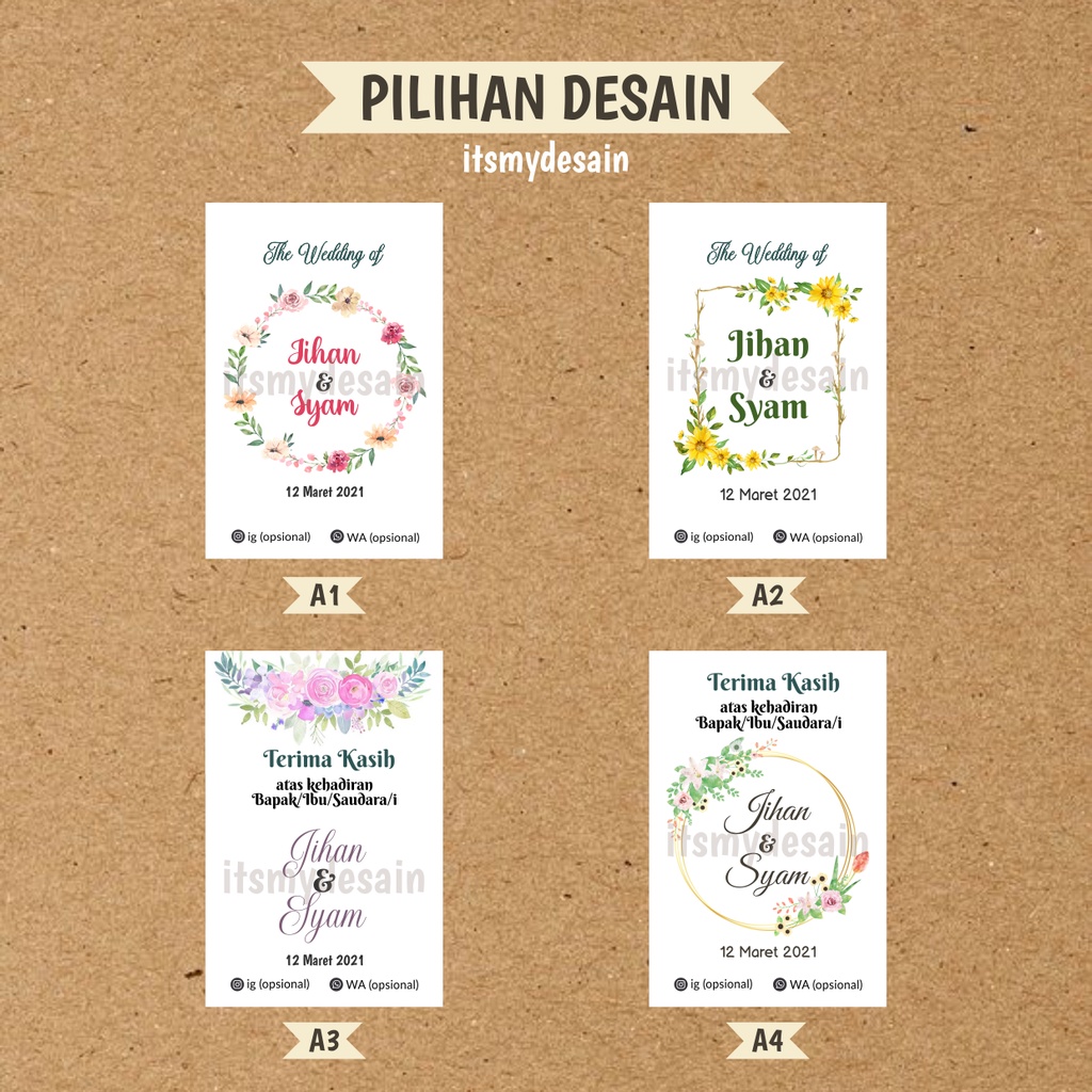 Tag / Label Souvenir Pernikahan