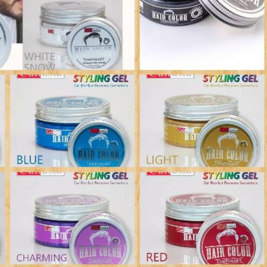 ✪ Pomade Warna Cultusia Hair Color Temporary 80ml HITAM / PUTIH ☉