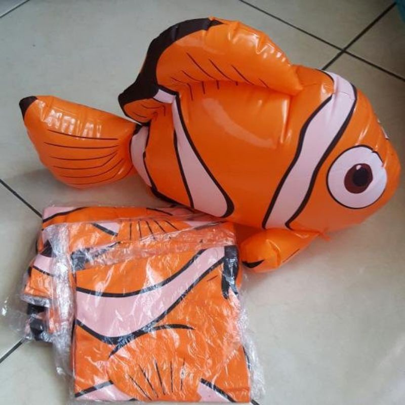 balon tiup tiupan pvc ikan nemo clown fish