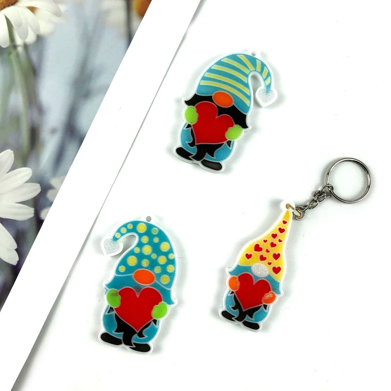 Siy Cetakan Epoksi Bentuk Santa Claus Kecil Dengan Lubang Gantungan Kunci