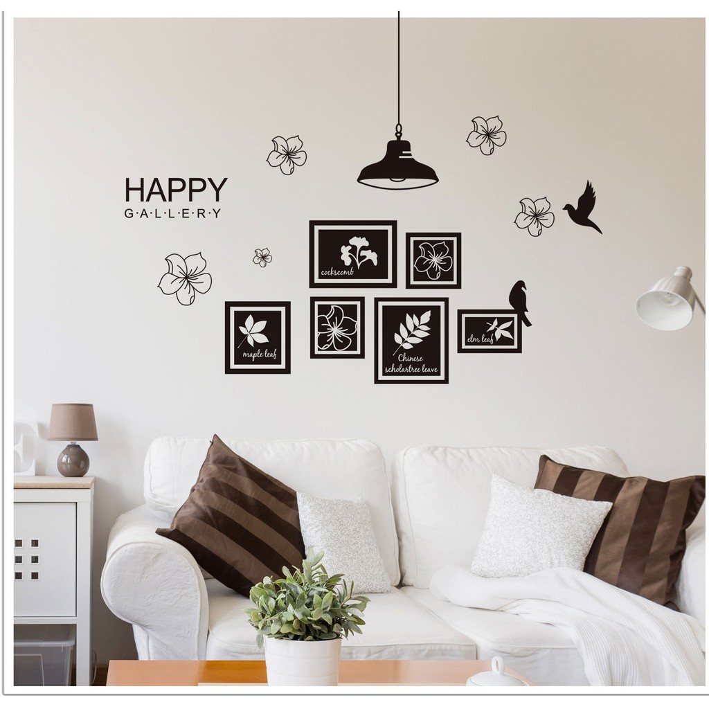 RELIZA WALL STICKER / STIKER DINDING FRAME BINGKAI FOTO HITAM LAMPU DAPUR KITCHEN JM7193