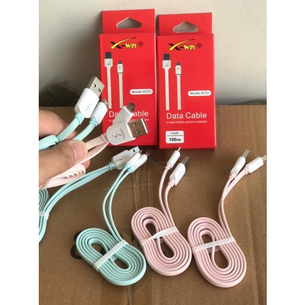 Cable kabel data fast charging gepeng 2A original 2sisi micro usb