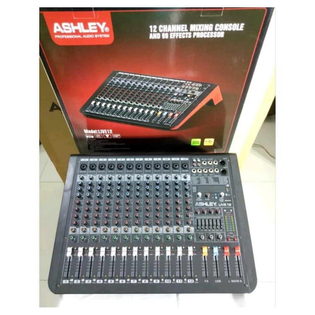 Mixer Audio  Ashley Live12  12 chanel Bluetooth Efek 99DSP