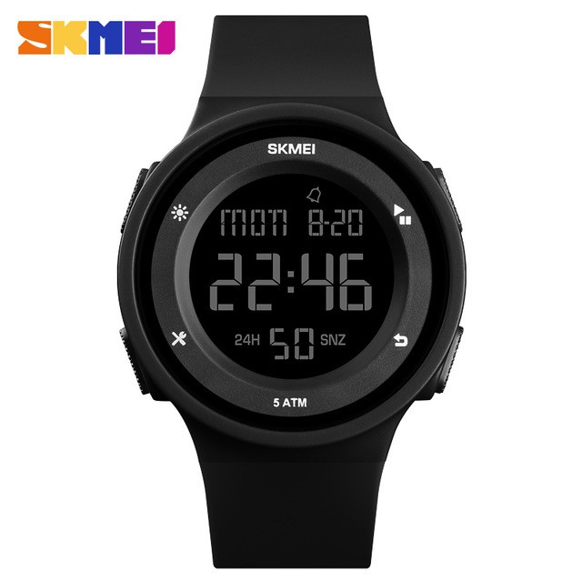 Jam Tangan Digital Pria - 1445 - EMWSDSBK Black - SKMEI