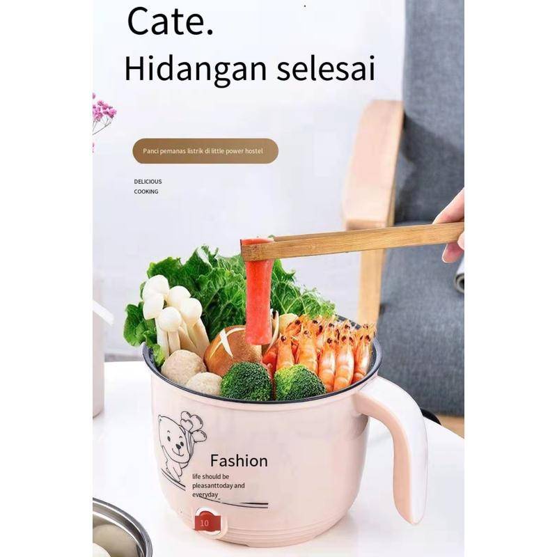 0.8L Portable Fry Pan Panci Listrik /Serbaguna Electric Frypan Panci / Elektrik Free Kukusan Stainless Panci Penggorengan#termurah #murah #fashionwanita