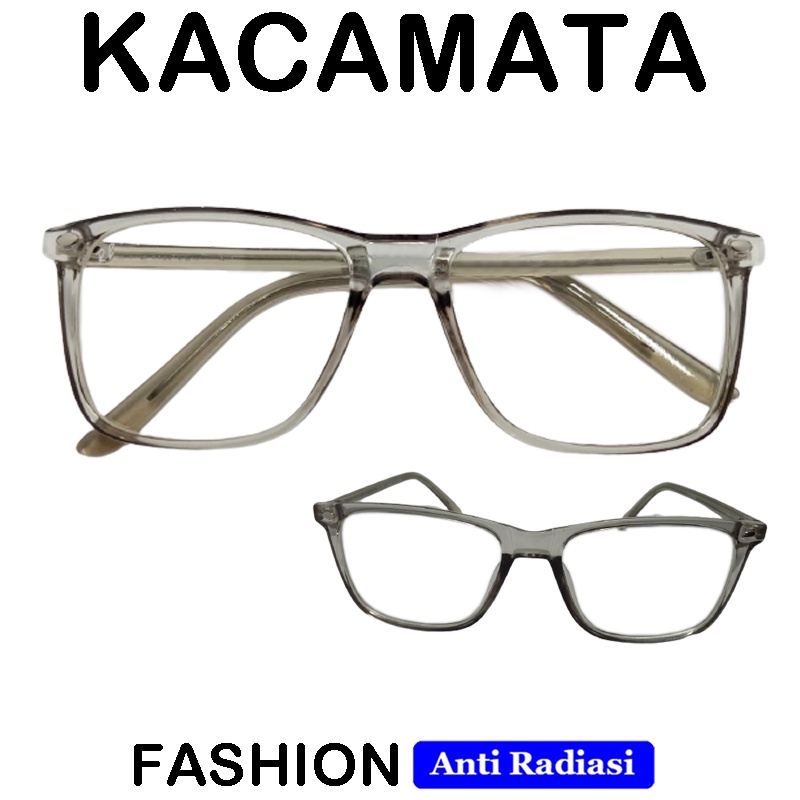 Kacamata Anti Radiasi Komputer Blueray kaca mata Gaya Pria Wanita Kacamata Fashion Terbaru Model Frame Oversize Lensa Transparan Eyeglasses Unisex Lensa Blue Light Blocking