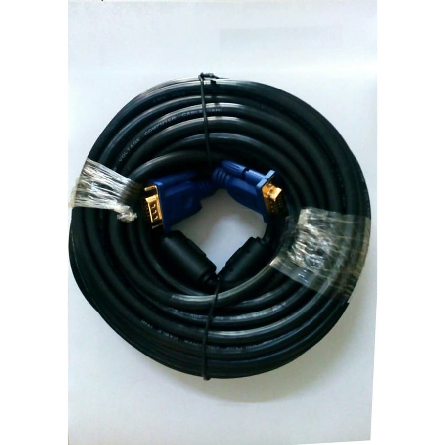 KABEL VGA 10METER LAPTOP KE PROYEKTOR PANJANG 10M 10 METER CABLE MALE