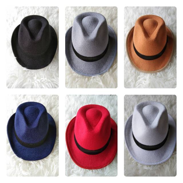 Fedora polos  anak warna warni