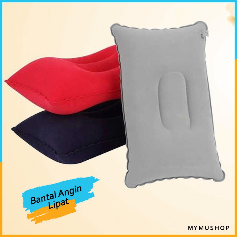BANTAL ANGIN PORTABLE BANTAL ANGIN TIUP BANTAL ANGIN KOTAK BANTAL ANGIN TIUP TRAVEL