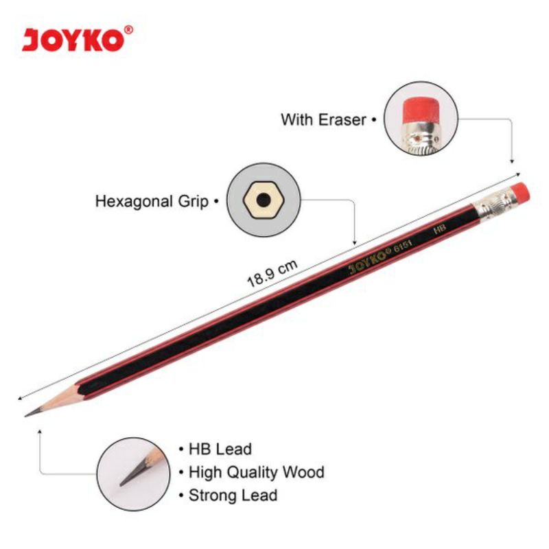 

Pensil HB 6151 Joyko satuan 1pcs