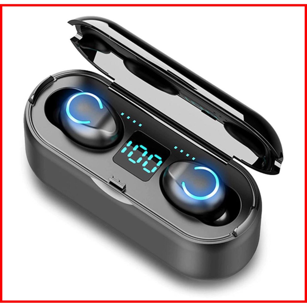 Headset Bluetooth LED Digital F9 TWS Wireless Earphone Earbuds TWS F9-8 Mini TWS