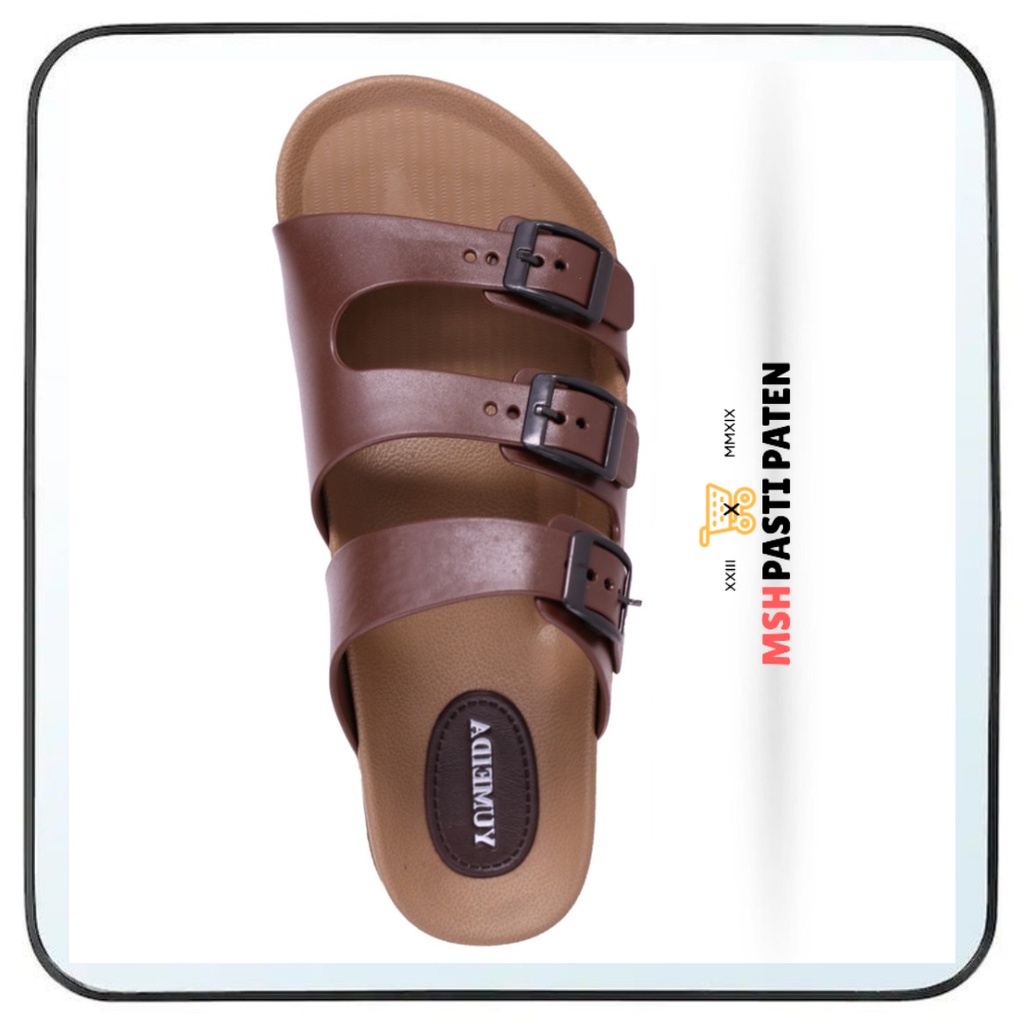 YUMEIDA GT 9071 UKURAN 38-43 Sandal selop pria dewasa bahan karet Sandal gesper pria