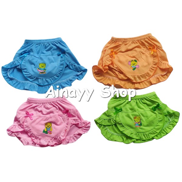 3 Pcs Rok Celana Bayi Warna Murah Lucu ( Usia 3 Bulan -18 Bulan )