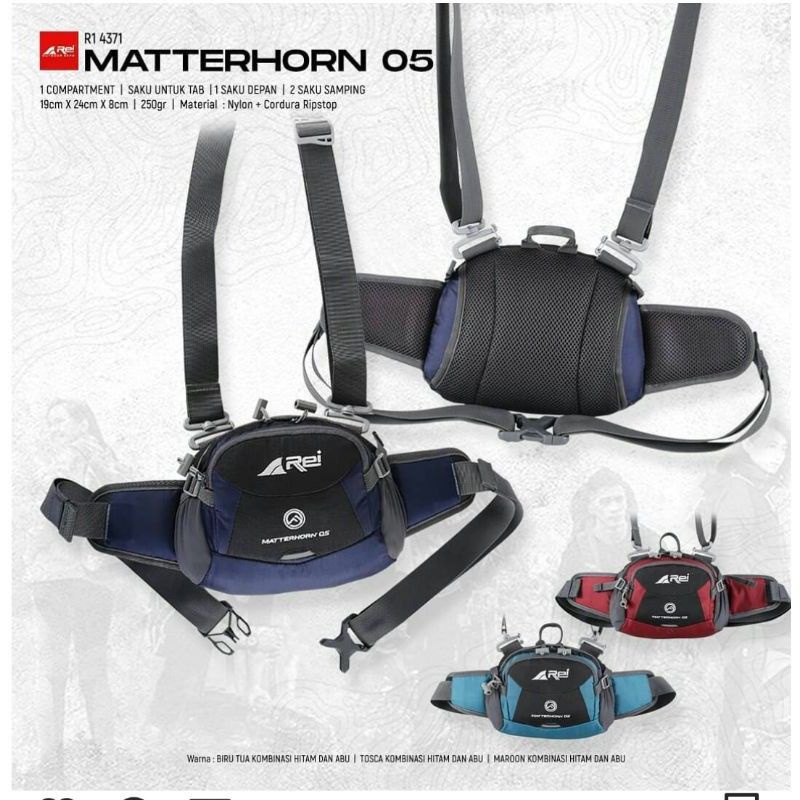 Tas selempang pinggang mini rei Matterhorn05 T15xP20xL10cm original