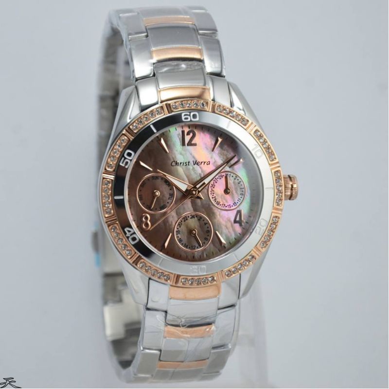 Jam Tangan Wanita Christ Verra 21736L Rantai Silver/Rosegold Original Murah