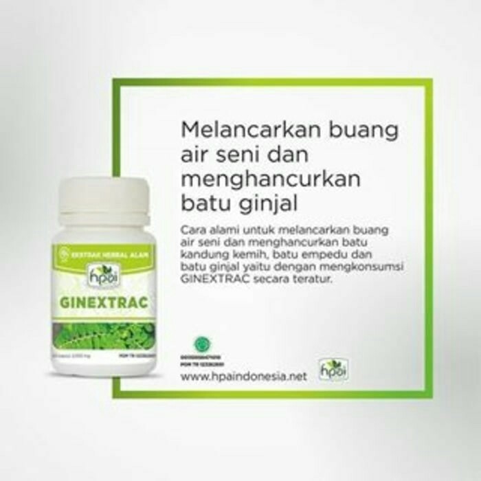 Kapsul Herbal Infeksi Saluran Kemih Batu Ginjal Gonoroe Ginextrac Hpai Indonesia