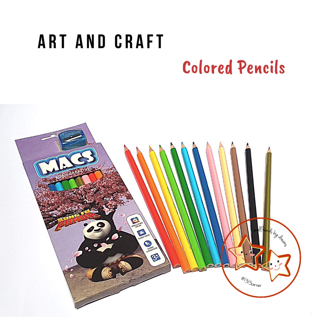 

Pensil Warna 12 color pencils MACS