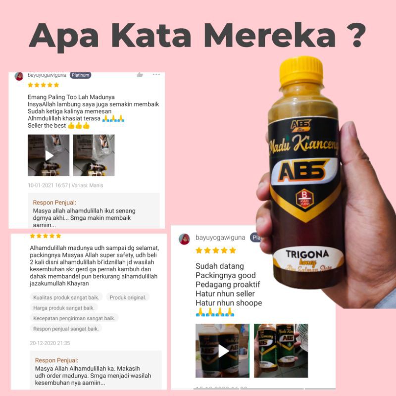 

MADU MURNI ASLI KLANCENG / LEBAH TRIGONA 250ML