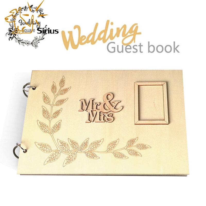 Hot Wedding Guest Book Signature Guest Books Wooden Guestbook Gift Photo Album Personalised Shopee Indonesia