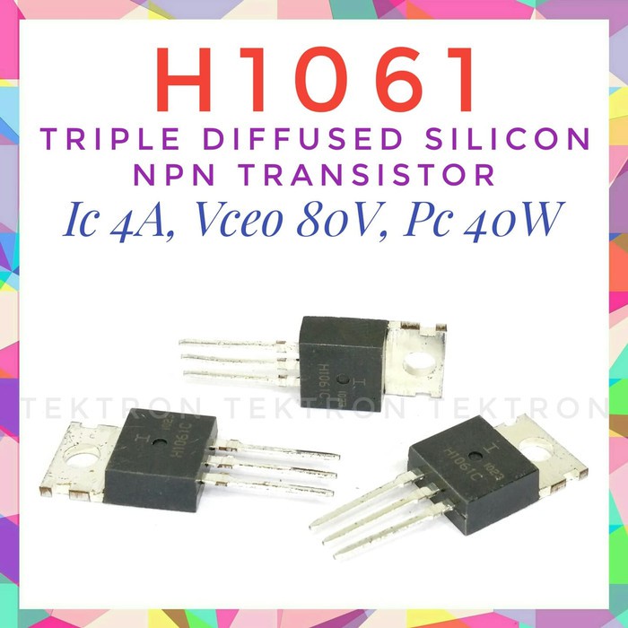 H1061 Transistor, Tripple Diffused Silicon NPN Transistor, 4A 80V