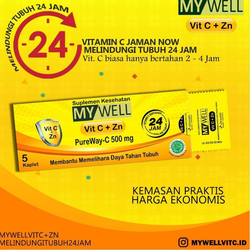My Well vitamin c harga 1box 60tab