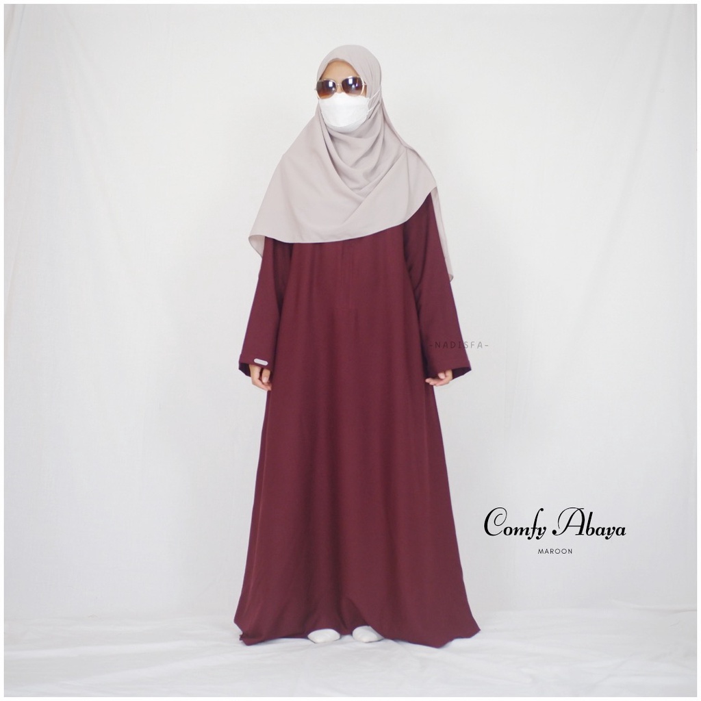 COMFY ABAYA BASIC XS S M  / ABAYA TURKI / ABAYA BASIC / Abaya Kalong / Abaya Umroh / Abaya jumbo