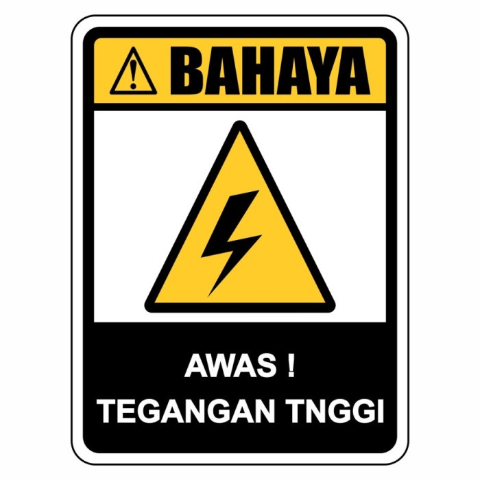 

Rambu K3 Bahaya Listrik Tegangan Tinggi 30cm x 45cm Plat Akrilik