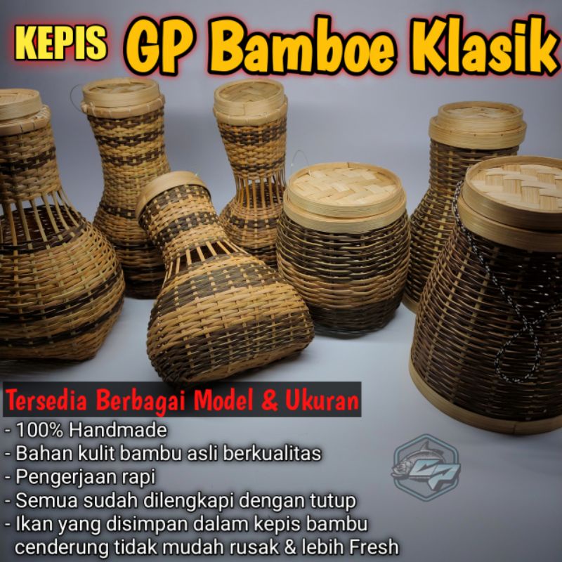 KEPIS BAMBU ANYAM HANDMADE ( Kepis GP Bamboe Klasik)