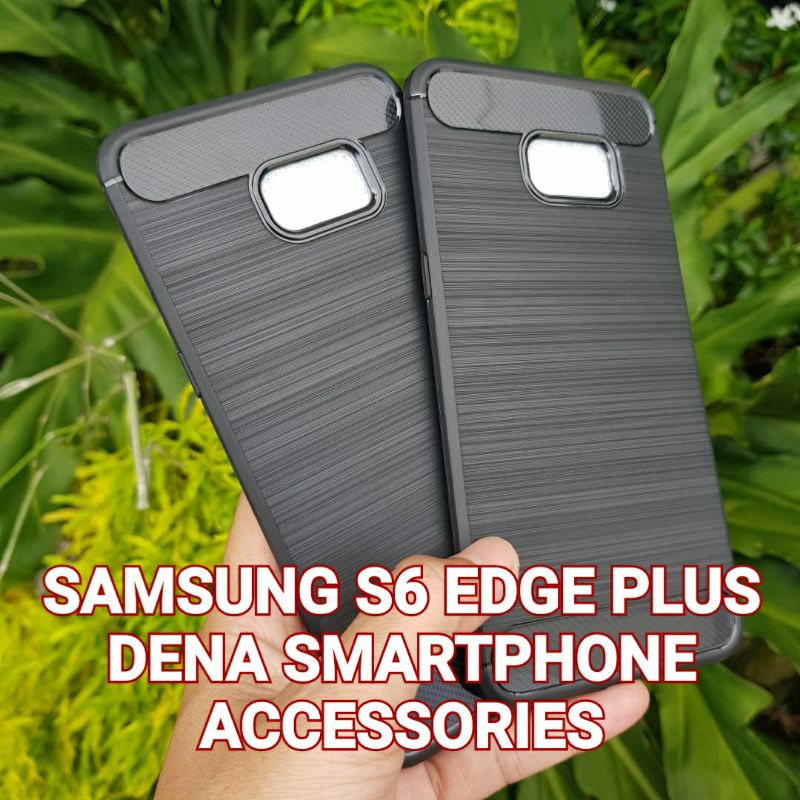 Soft Case Samsung S6 Edge Plus Carbon Black Hitam