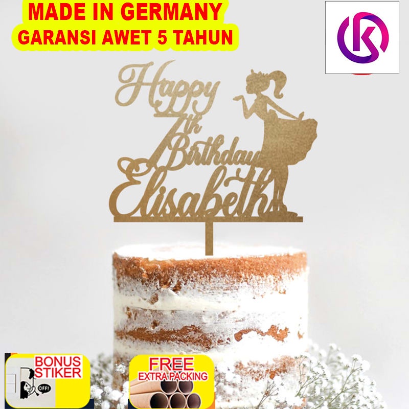 

Terlaris Custom Cake Topper Princess Acrylic Topper Kue Hiasan Kue Tulisan - 10cm