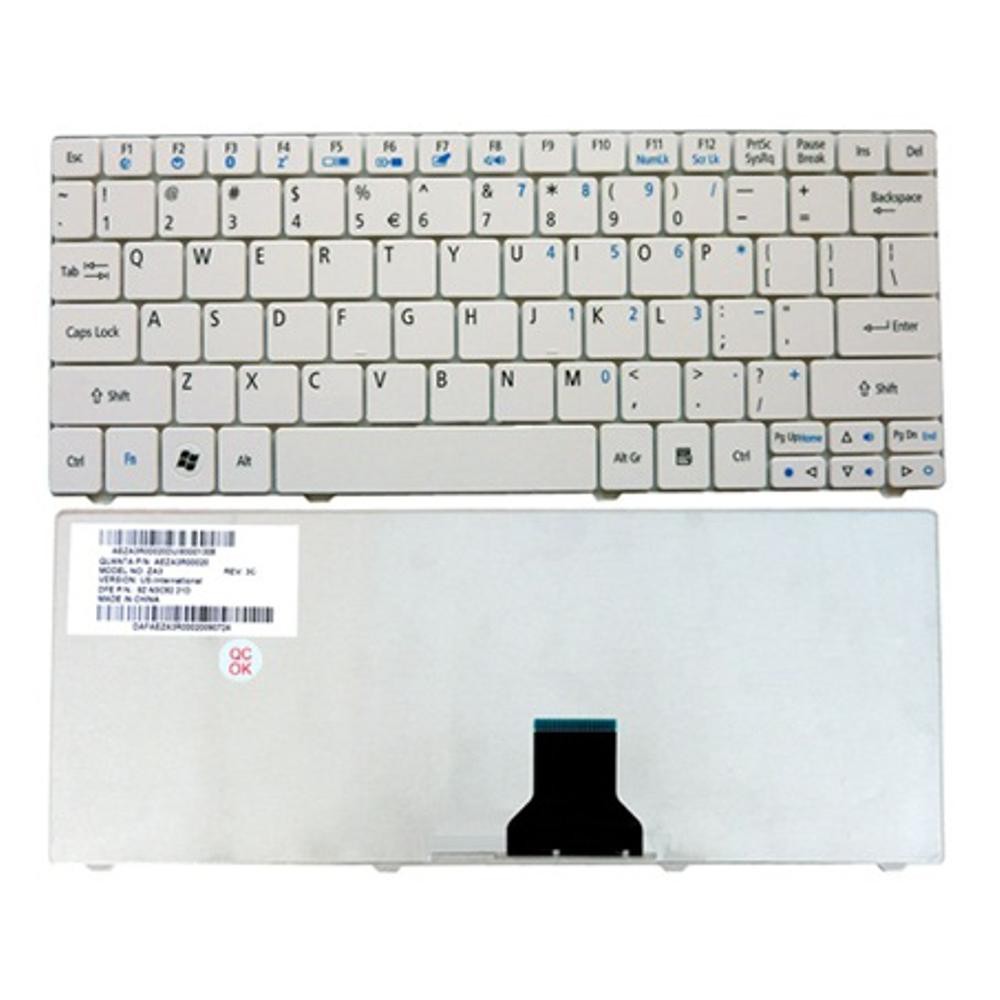 Keyboard Laptop Acer Aspire One 721 722 751 751H Ferarri One 200 Series (White)