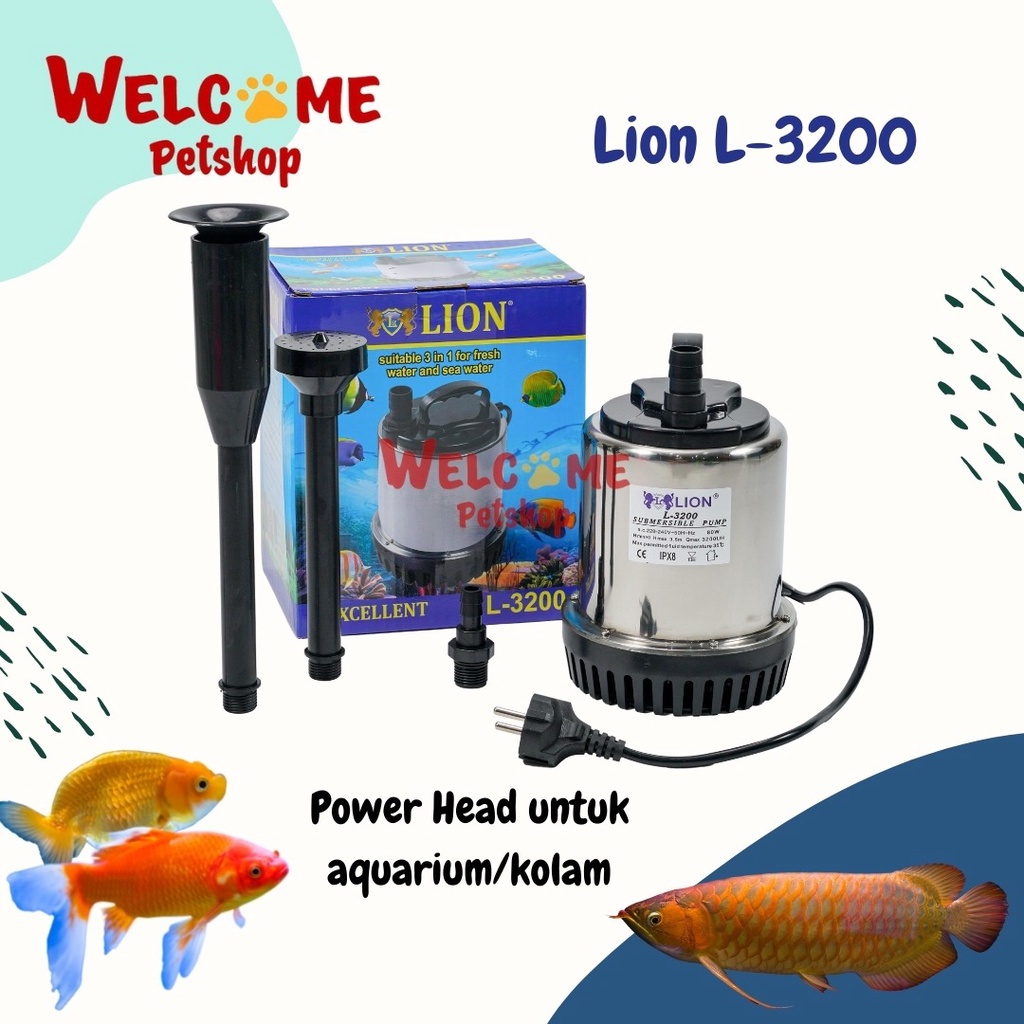 Lion L-3200 / Water Pump / Power Head Aquarium / Powerhead / Pompa Air