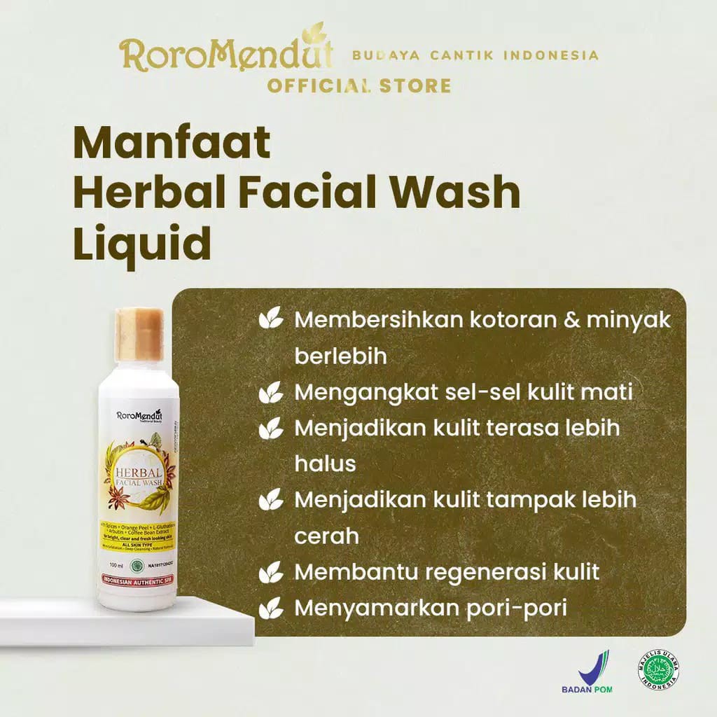 Roro Mendut Herbal Facial Wash Liquid