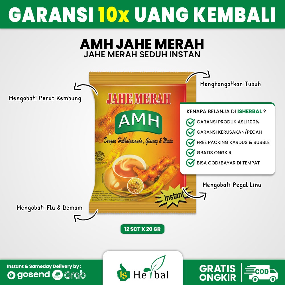

AMH Jahe Merah 12 scht - Minuman Jahe Instan Original 100%