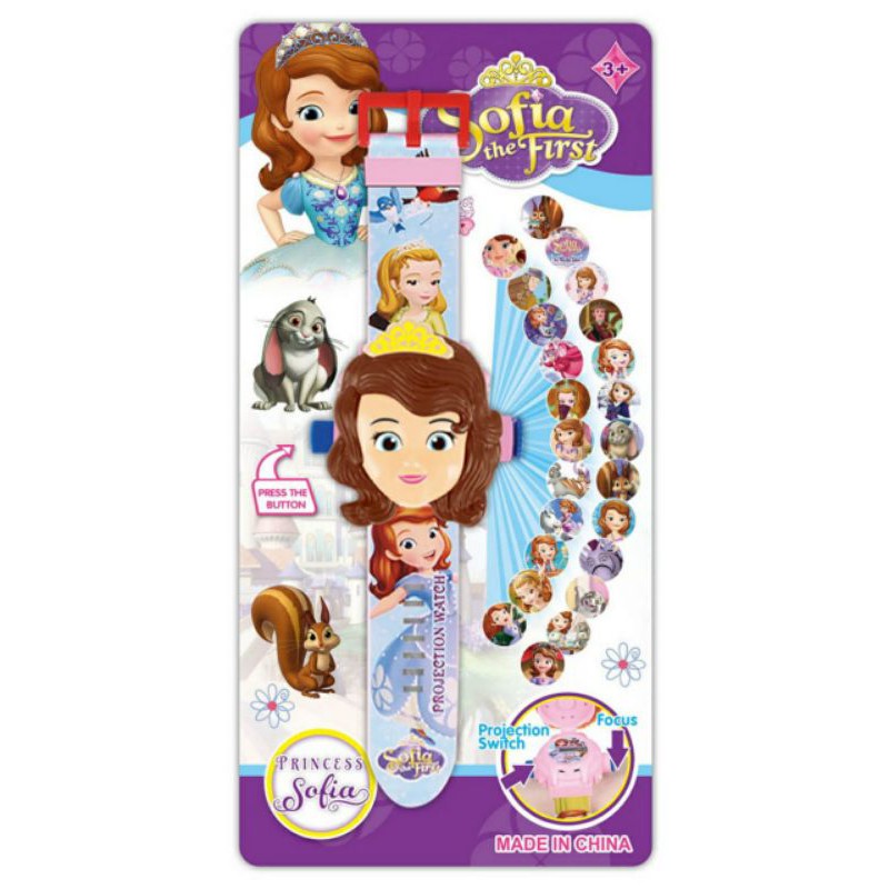 Hello Kitty dan sofia jam tangan anak perempuan laser proyektor 24 gambar