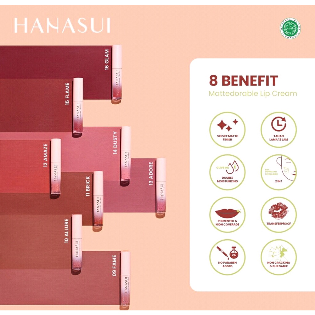 HANASUI Mattedorable Lip Cream 4g