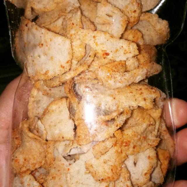 

Basreng pedas kemasan standing pouch 50 gr