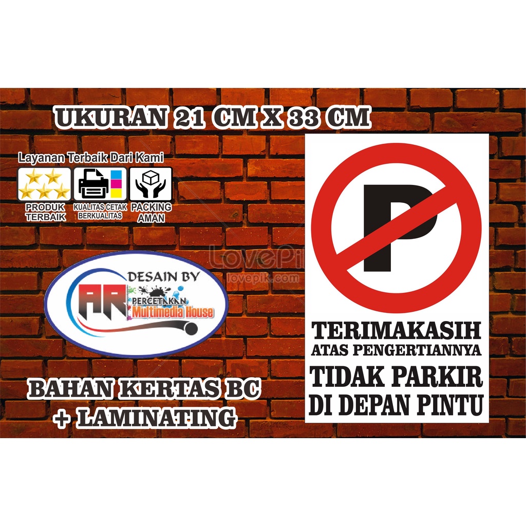 

PAPAN TERIMAKASIH TIDAK PARKIR DI AREA INI