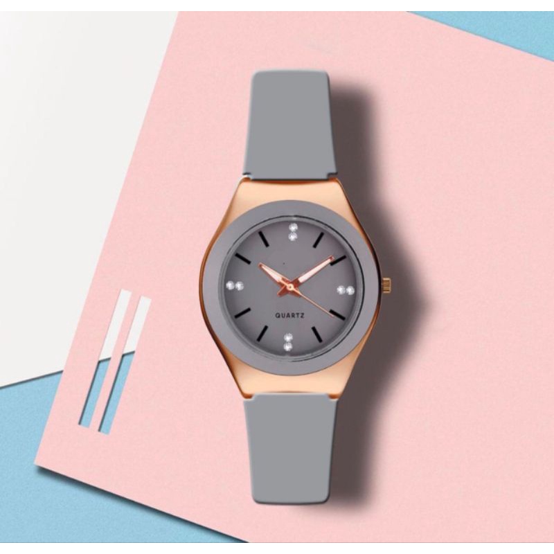 (Terima Cod)Jam Tangan Wanita Suwatch Strap Rubber/Karet(Dikirim Jakarta)